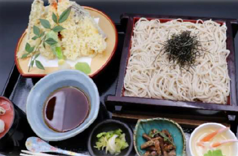 海老天盛り合せ生更科せいろ蕎麦御膳
